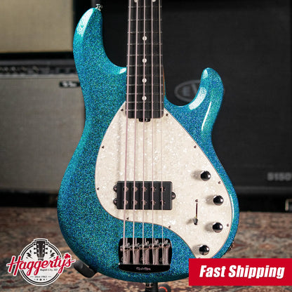 Ernie Ball Music Man StingRay 5-String Special Electric Bass - Anomalous Green with Hard Bag