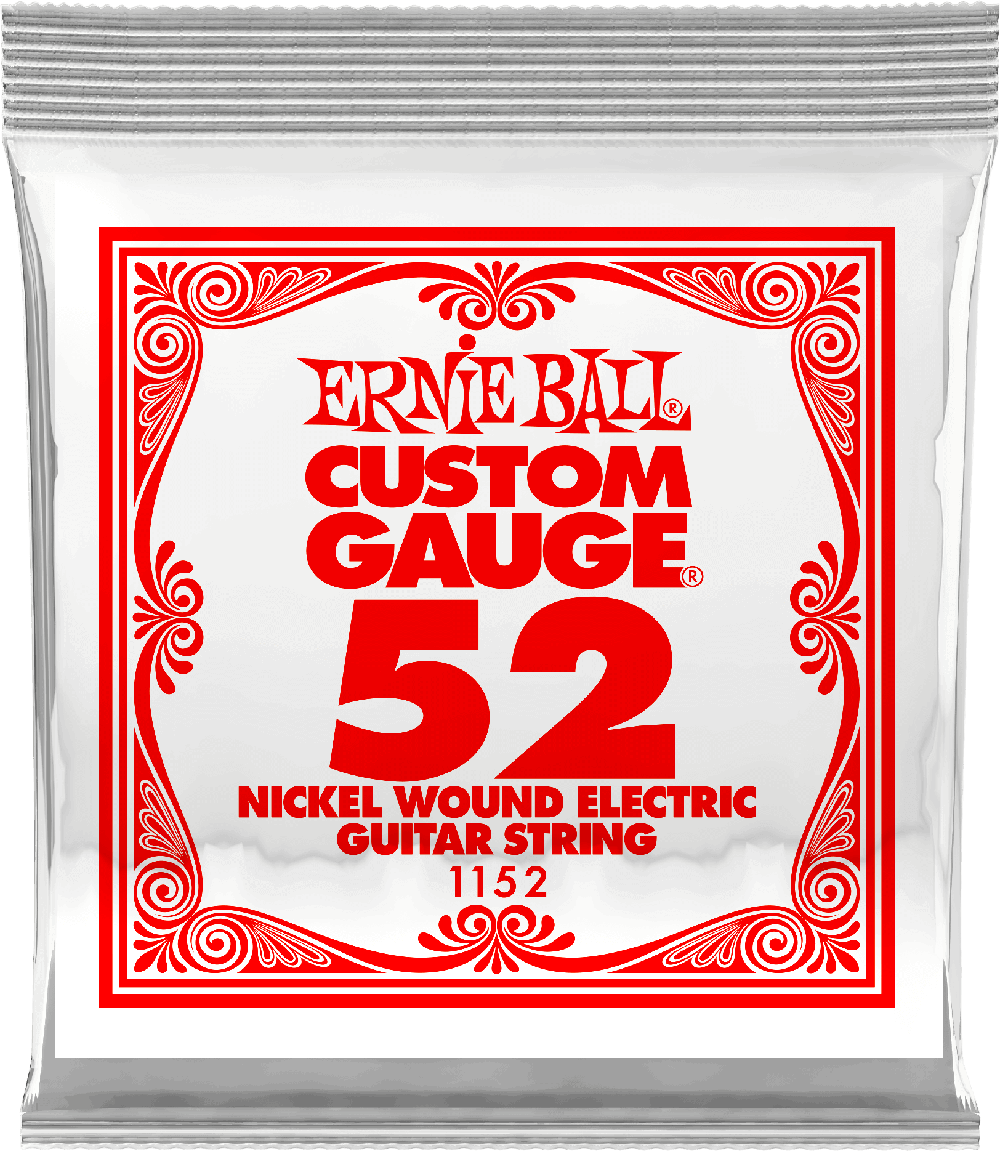 Ernie Ball P01152 .052 Nickel Wound Electric Guitar Strings 6 pack