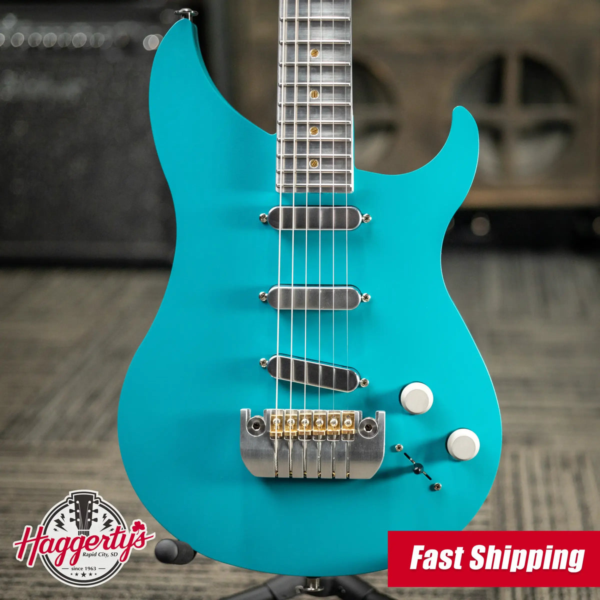 Fehse Guitars Racer Hollow Body Aluminum Electric Guitar - Nitrate Turquoise