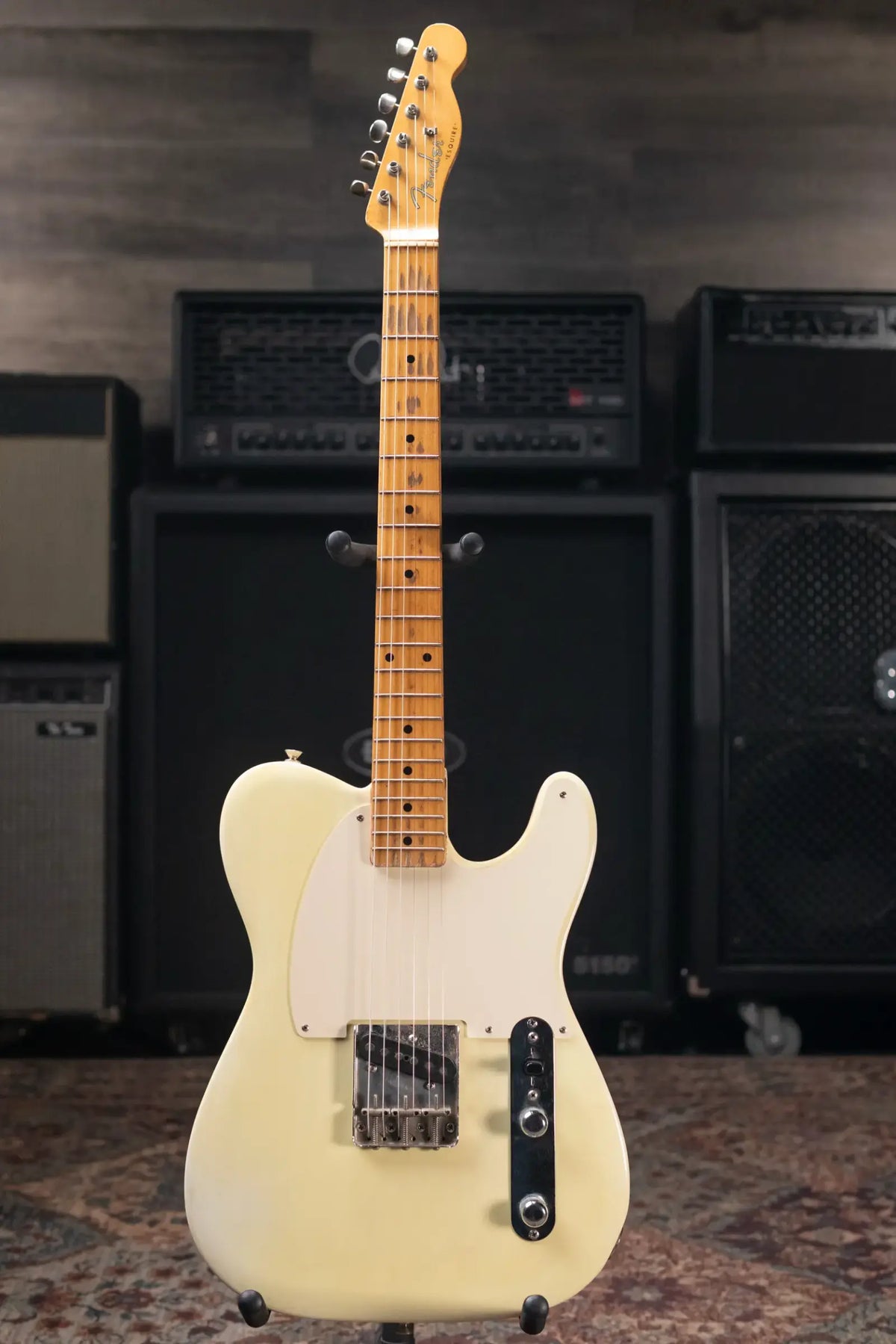 Fender 1956 Esquire Electric Guitar - Refinished Yellow with Hardshell Case - Used