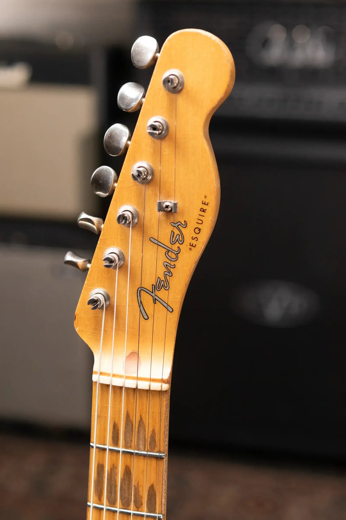 Fender 1956 Esquire Electric Guitar - Refinished Yellow with Hardshell Case - Used