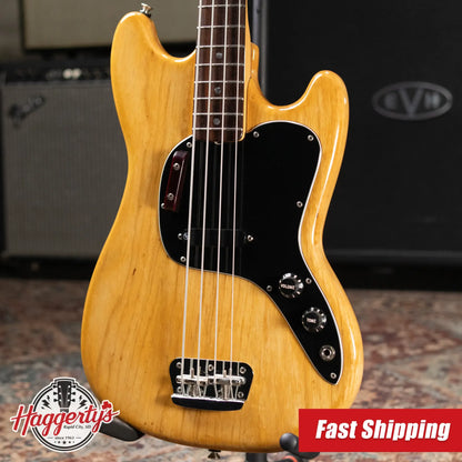 Fender 1978 Musicmaster Bass Guitar - Natural with Custom Hardshell Case - Used