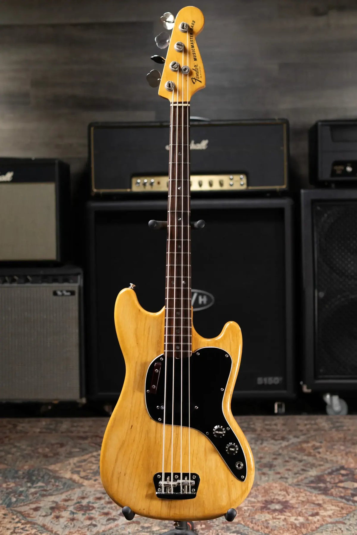 Fender 1978 Musicmaster Bass Guitar - Natural with Custom Hardshell Case - Used