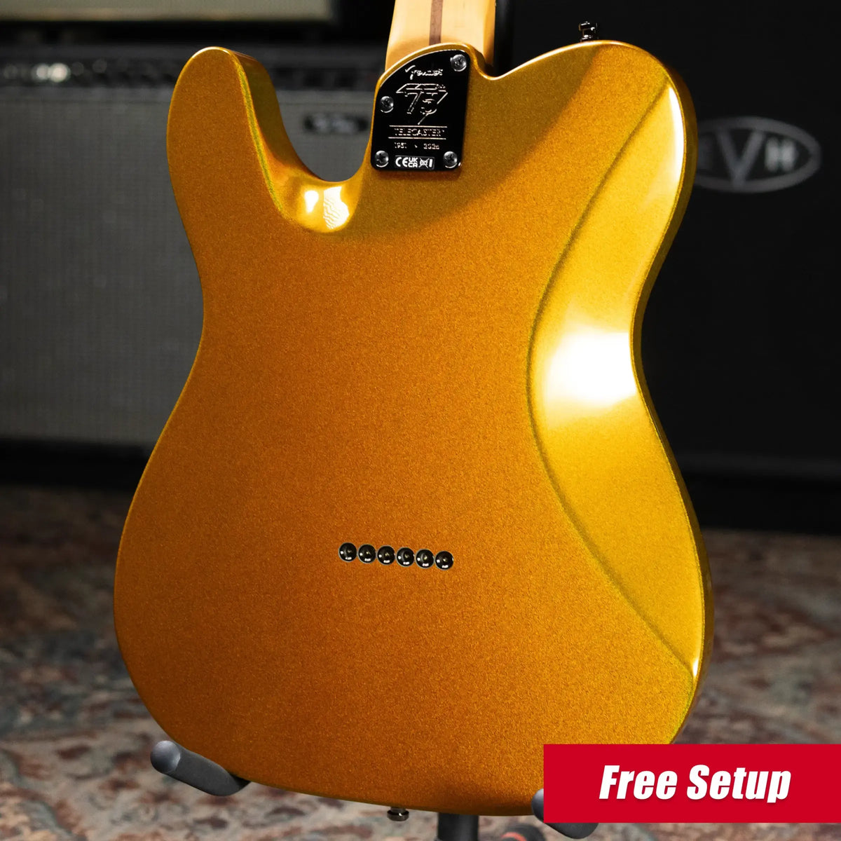 Fender 75th Anniversary American Ultra II Telecaster Electric Guitar - Liquid Gold with Hardshell Case