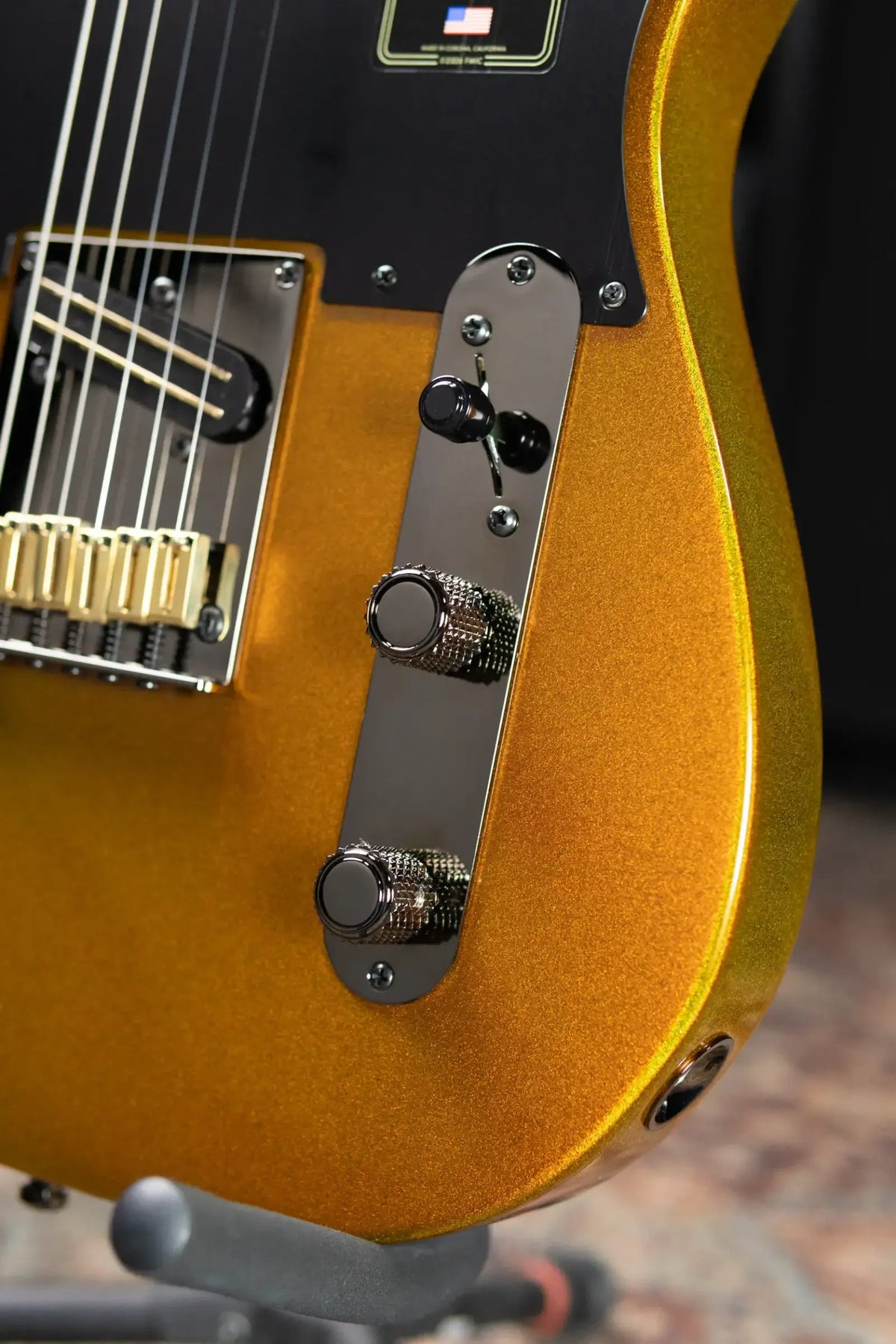 Fender 75th Anniversary American Ultra II Telecaster Electric Guitar - Liquid Gold with Hardshell Case