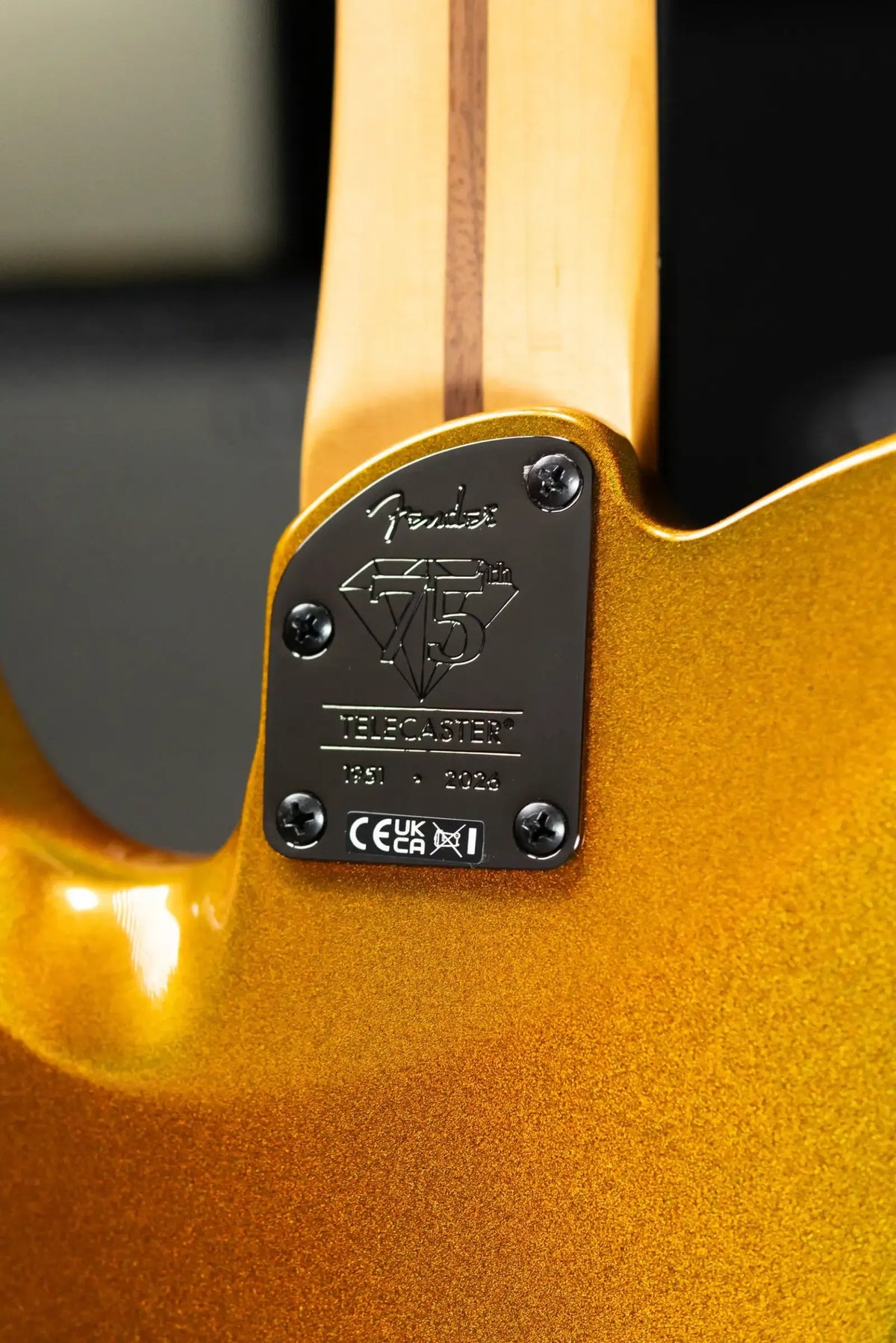 Fender 75th Anniversary American Ultra II Telecaster Electric Guitar - Liquid Gold with Hardshell Case