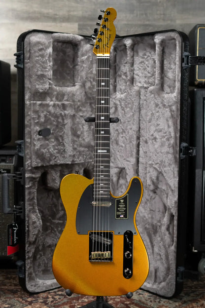 Fender 75th Anniversary American Ultra II Telecaster Electric Guitar - Liquid Gold with Hardshell Case