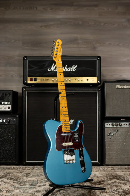 Fender American Professional Classic Hotshot Telecaster Electric Guitar - Faded Lake Placid Blue with Gig Bag
