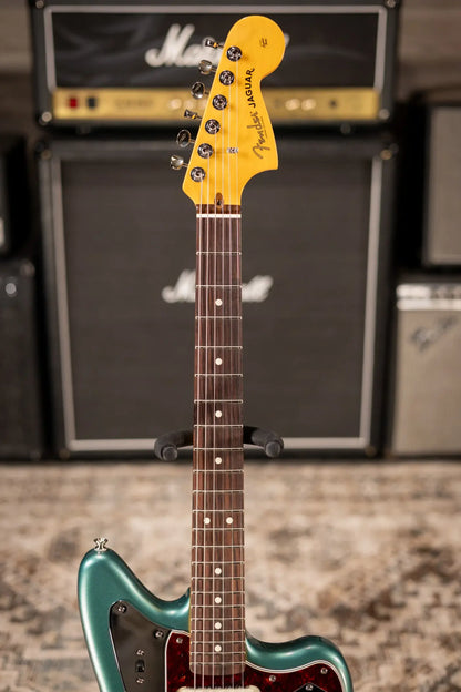 Fender American Professional Classic Jaguar Electric Guitar - Sherwood Green Metallic with Gig Bag