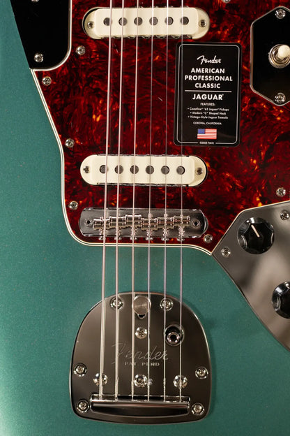 Fender American Professional Classic Jaguar Electric Guitar - Sherwood Green Metallic with Gig Bag