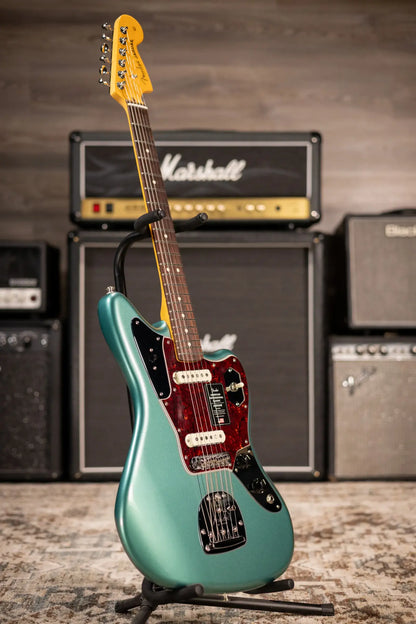 Fender American Professional Classic Jaguar Electric Guitar - Sherwood Green Metallic with Gig Bag
