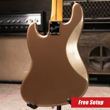 Fender American Professional Classic Jazz Bass - Faded Firemist Gold with Gig Bag
