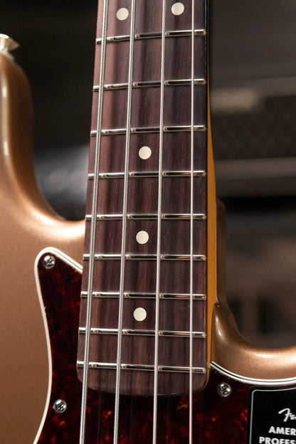 Fender American Professional Classic Jazz Bass - Faded Firemist Gold with Gig Bag