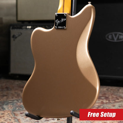 Fender American Professional Classic Jazzmaster Electric Guitar - Faded Firemist Gold with Gig Bag