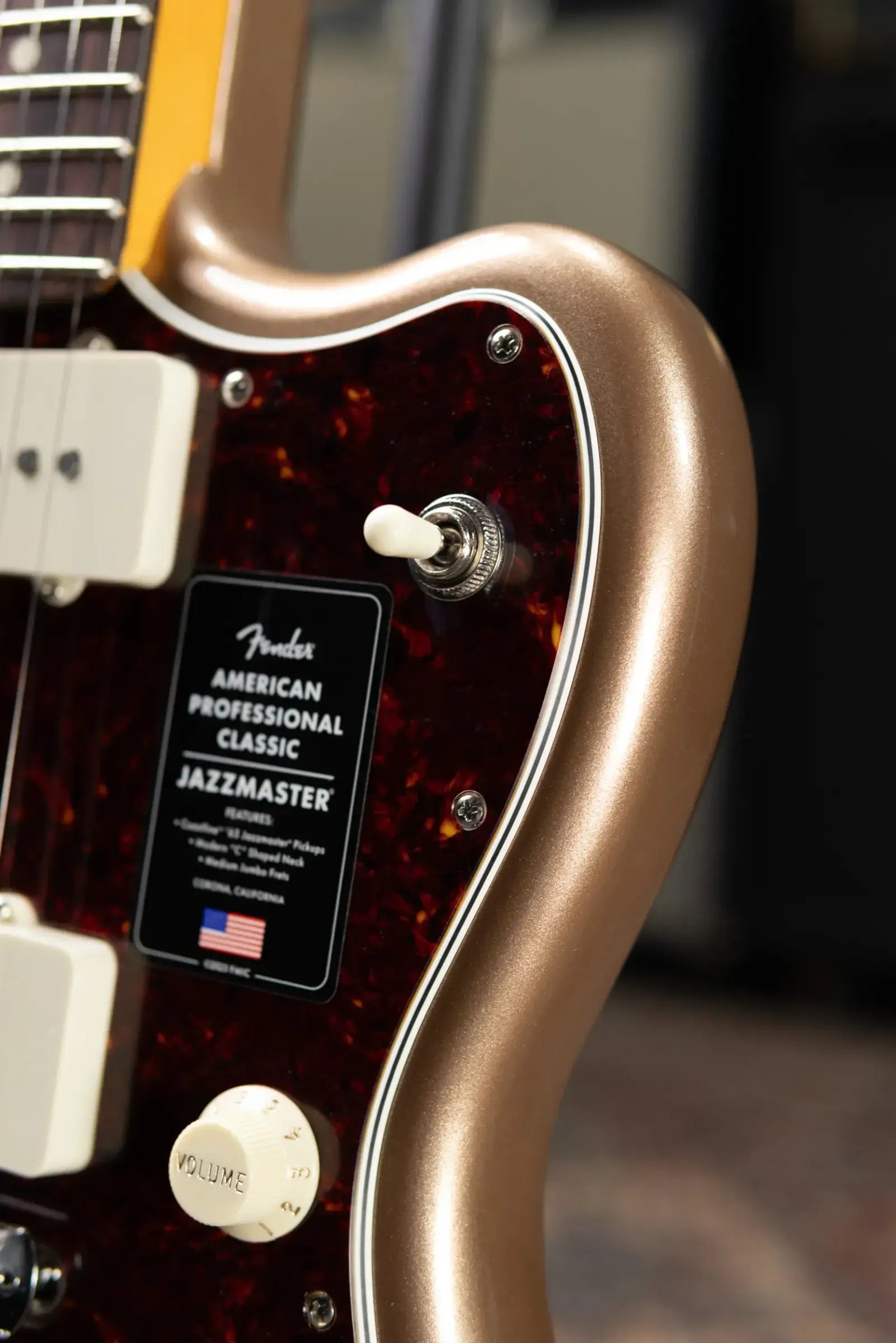 Fender American Professional Classic Jazzmaster Electric Guitar - Faded Firemist Gold with Gig Bag