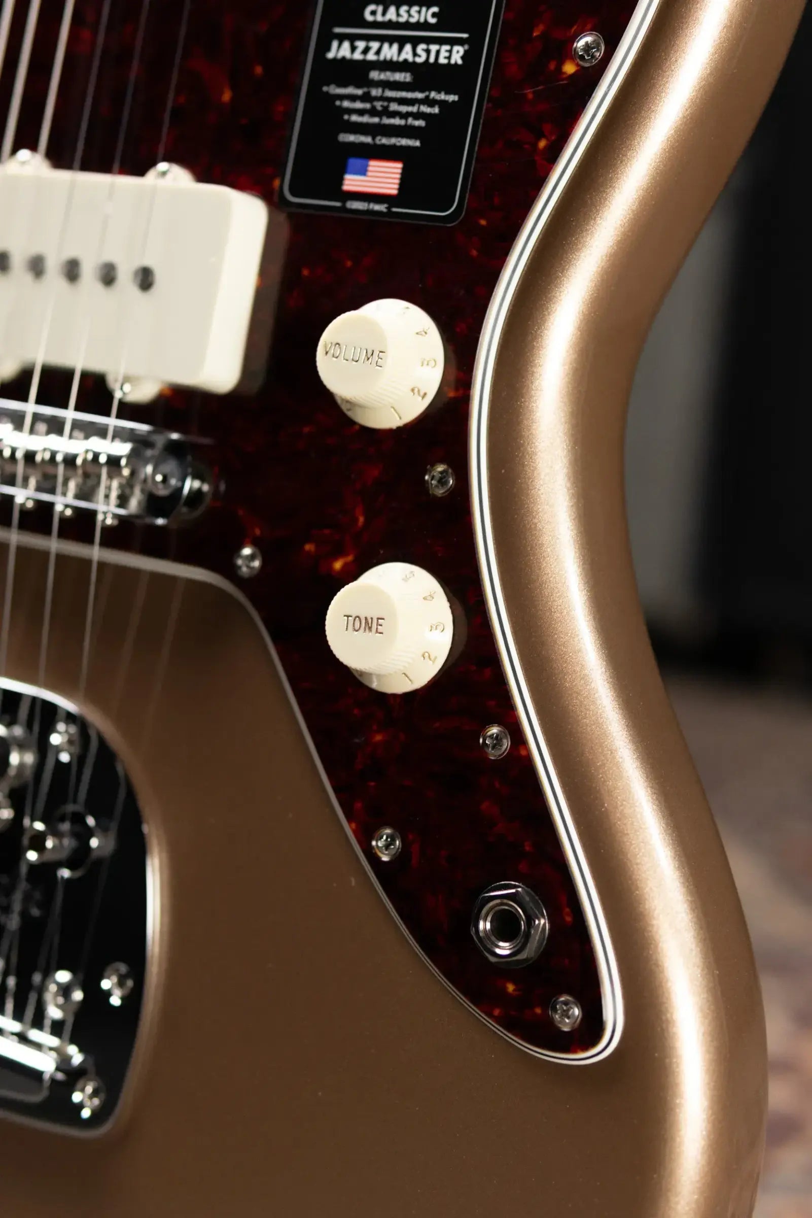 Fender American Professional Classic Jazzmaster Electric Guitar - Faded Firemist Gold with Gig Bag