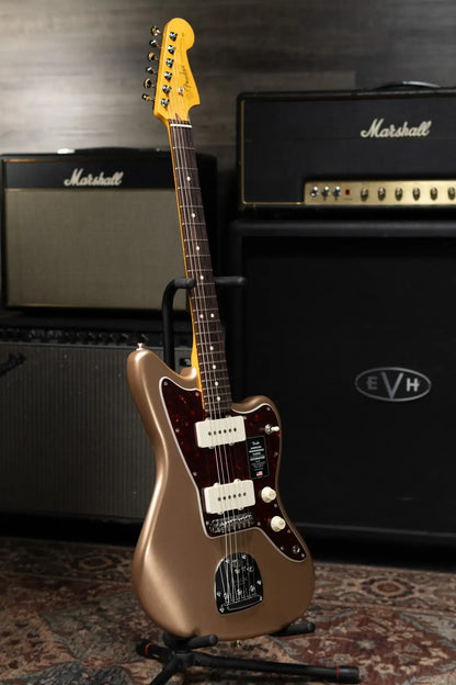 Fender American Professional Classic Jazzmaster Electric Guitar - Faded Firemist Gold with Gig Bag