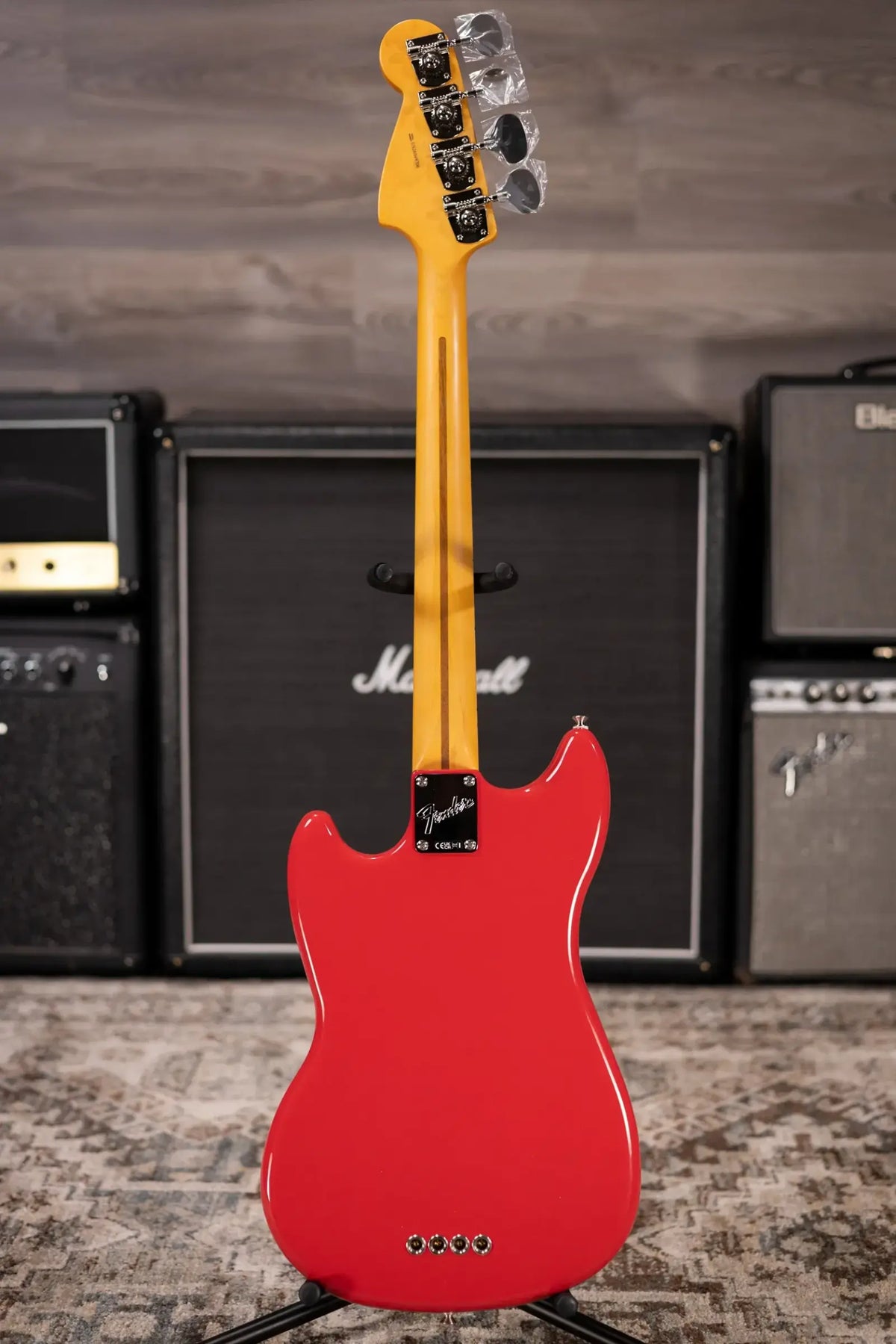 Fender American Professional Classic Mustang Bass - Faded Dakota Red with Gig Bag
