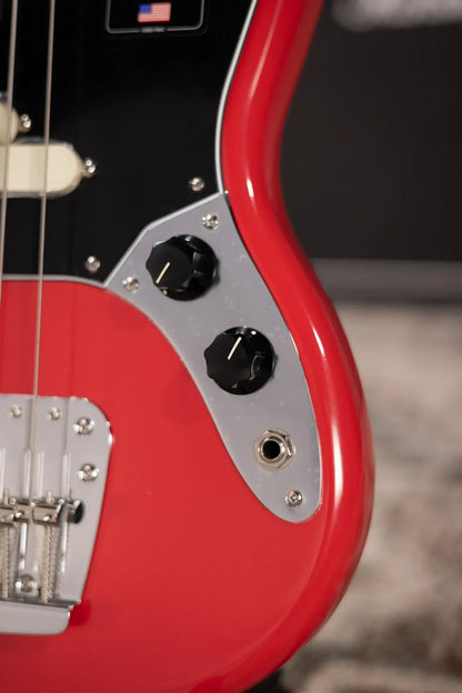 Fender American Professional Classic Mustang Bass - Faded Dakota Red with Gig Bag