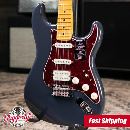 Fender American Professional Classic Stratocaster HSS Electric Guitar - Faded Black with Gig Bag - Demo