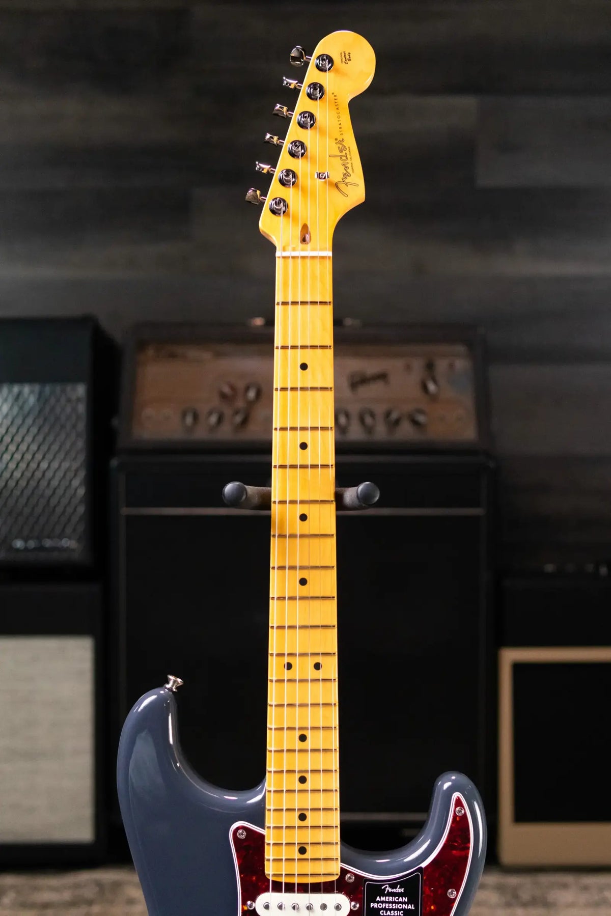 Fender American Professional Classic Stratocaster HSS Electric Guitar - Faded Black with Gig Bag - Demo