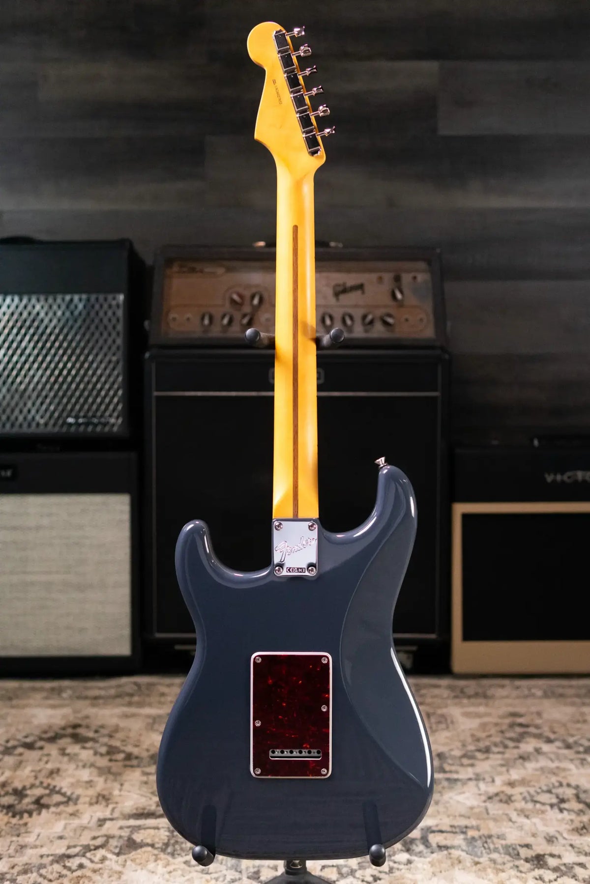 Fender American Professional Classic Stratocaster HSS Electric Guitar - Faded Black with Gig Bag - Demo