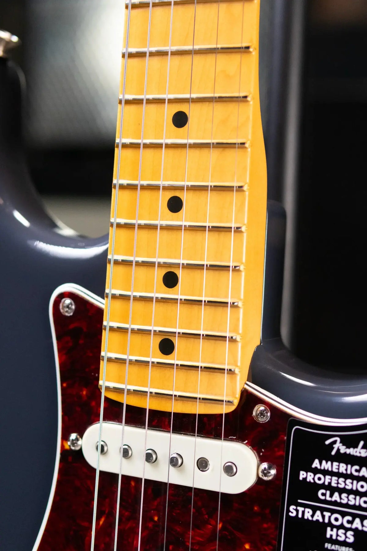 Fender American Professional Classic Stratocaster HSS Electric Guitar - Faded Black with Gig Bag - Demo