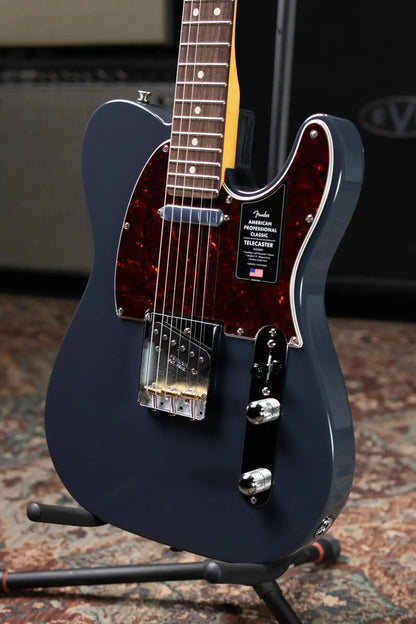 Fender American Professional Classic Telecaster Electric Guitar - Faded Black with Gig Bag