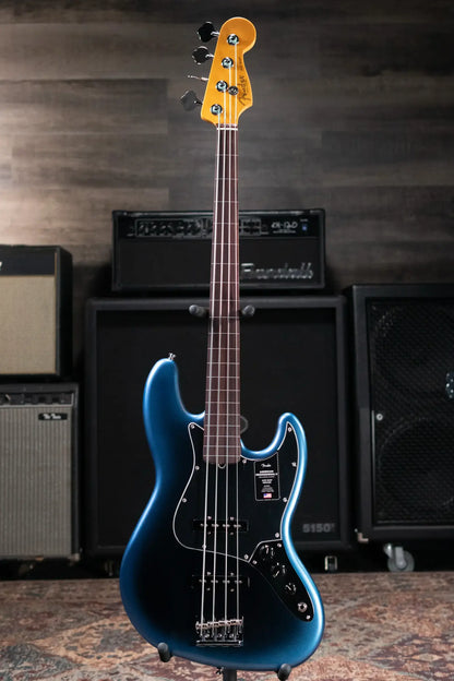 Fender American Professional II Jazz Bass Fretless - Dark Night with Hardshell Case
