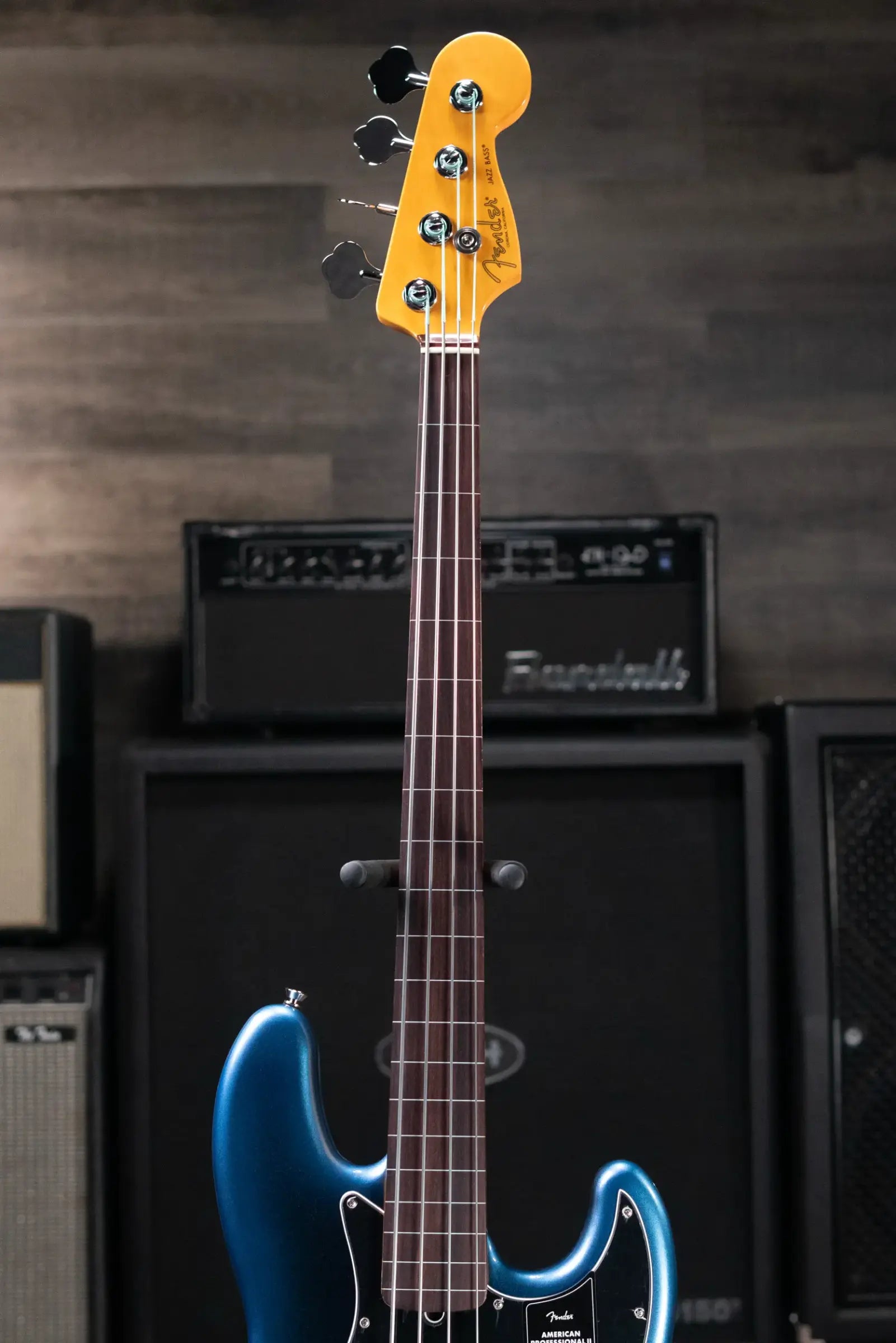 Fender American Professional II Jazz Bass Fretless - Dark Night with Hardshell Case