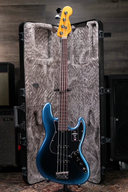 Fender American Professional II Jazz Bass Fretless - Dark Night with Hardshell Case