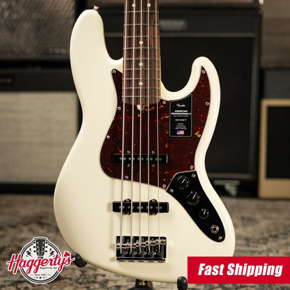 Fender American Professional II Jazz Bass V - Olympic White with Hardshell Case