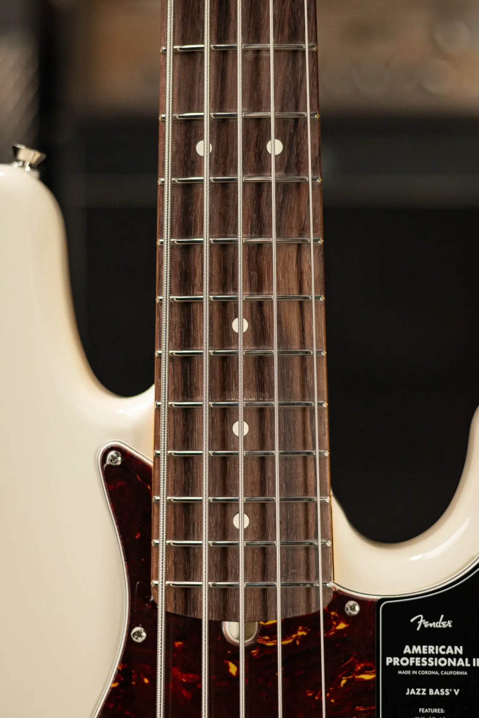 Fender American Professional II Jazz Bass V - Olympic White with Hardshell Case