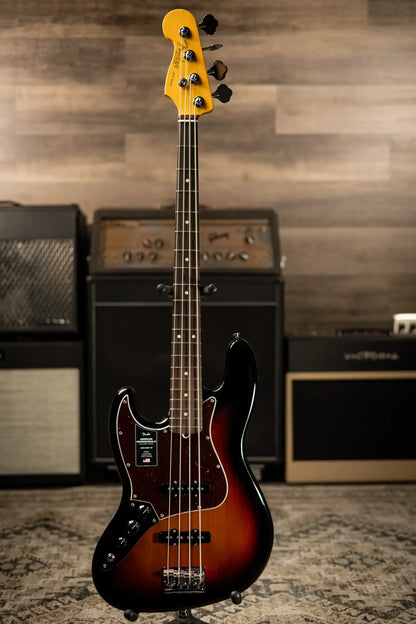 Fender American Professional II Left-Handed Jazz Bass - 3-Color Sunburst with Hardshell Case