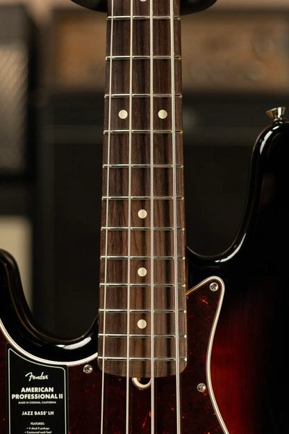Fender American Professional II Left-Handed Jazz Bass - 3-Color Sunburst with Hardshell Case