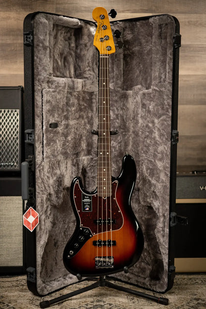 Fender American Professional II Left-Handed Jazz Bass - 3-Color Sunburst with Hardshell Case