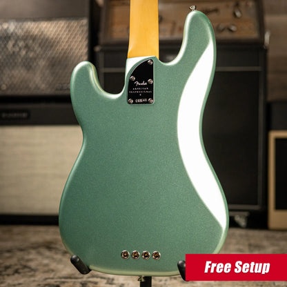 Fender American Professional II Precision Bass - Mystic Surf Green with Hardshell Case