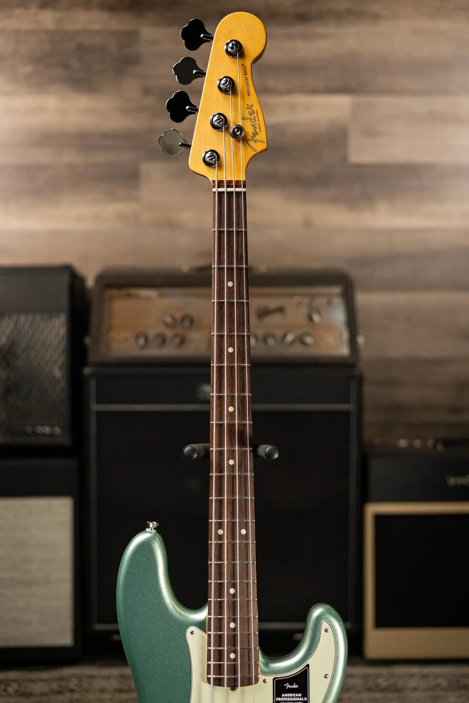 Fender American Professional II Precision Bass - Mystic Surf Green with Hardshell Case