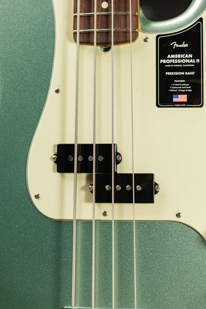 Fender American Professional II Precision Bass - Mystic Surf Green with Hardshell Case