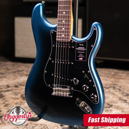 Fender American Professional II Stratocaster Electric Guitar - Dark Night with Hardshell Case