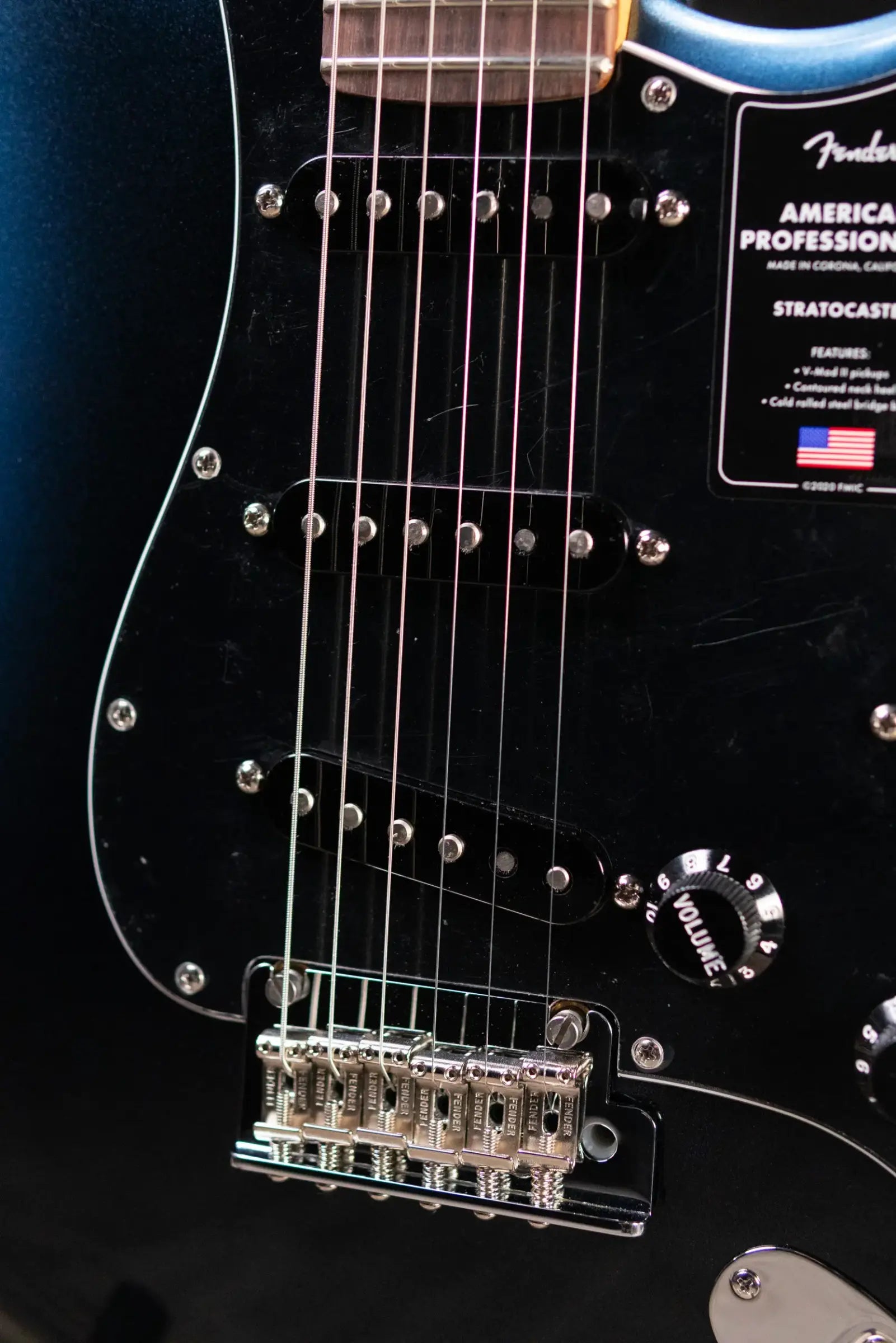 Fender American Professional II Stratocaster Electric Guitar - Dark Night with Hardshell Case