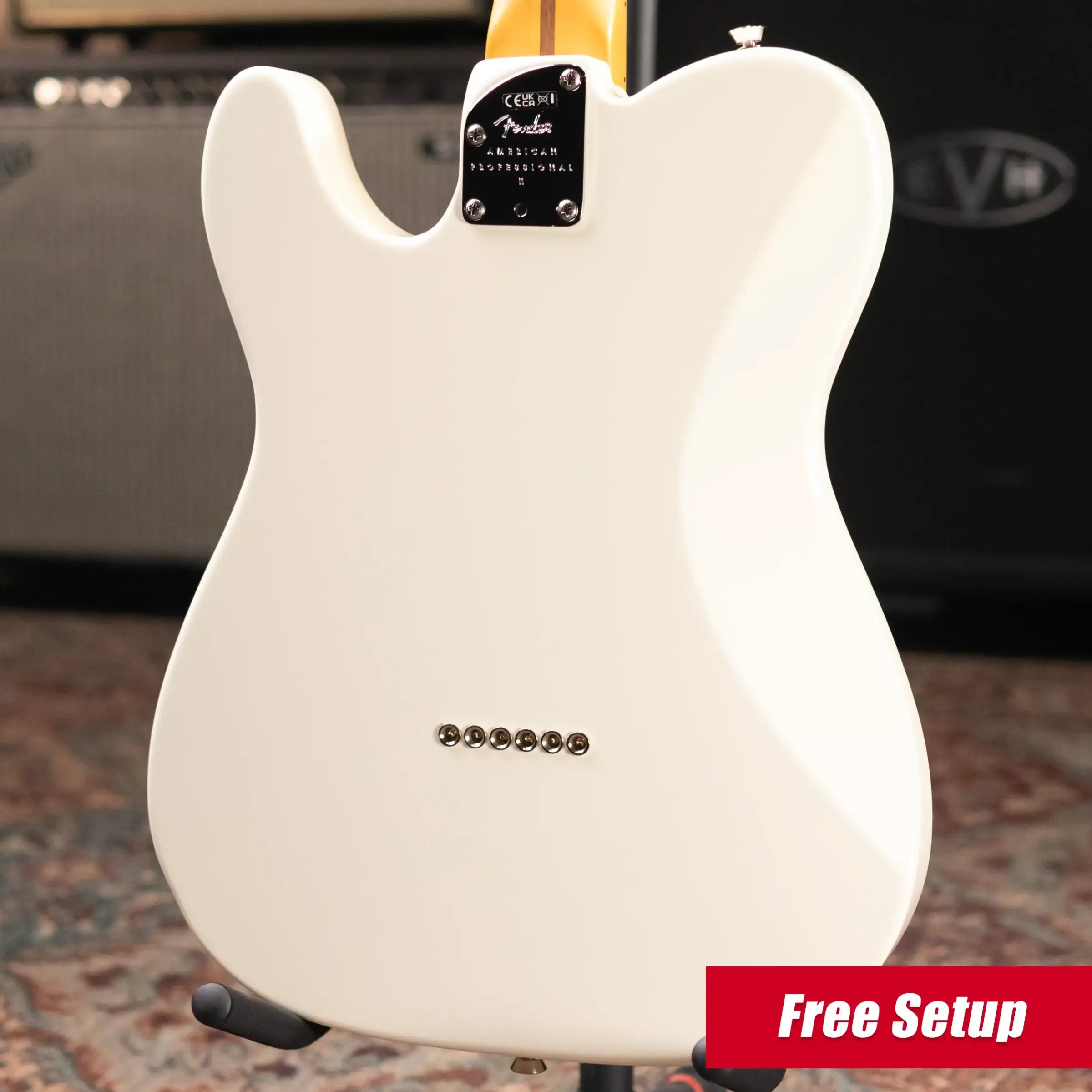 Fender American Professional II Telecaster Deluxe Electric Guitar - Olympic White with Hardshell Case