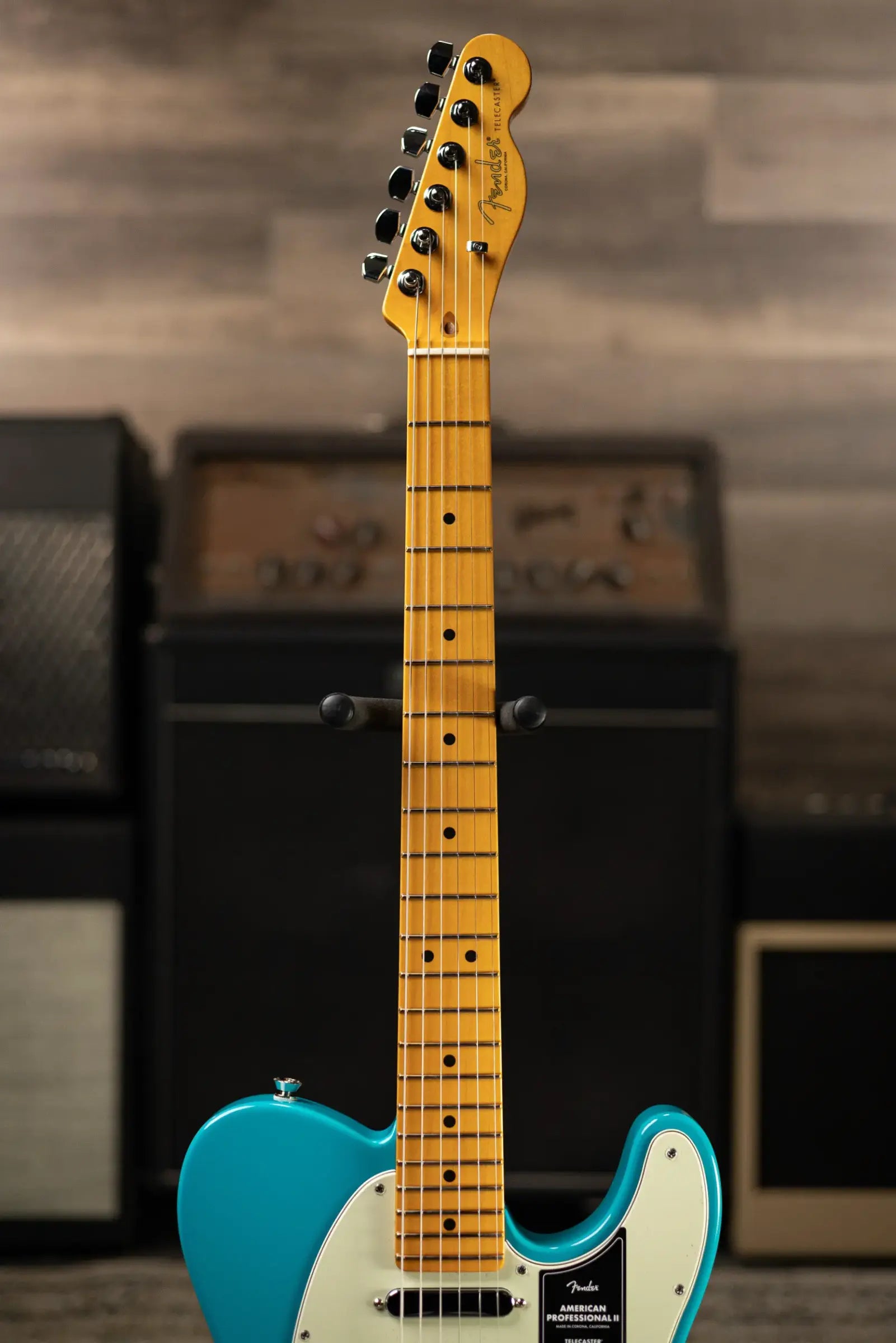 Fender American Professional II Telecaster Electric Guitar - Miami Blue with Hardshell Case