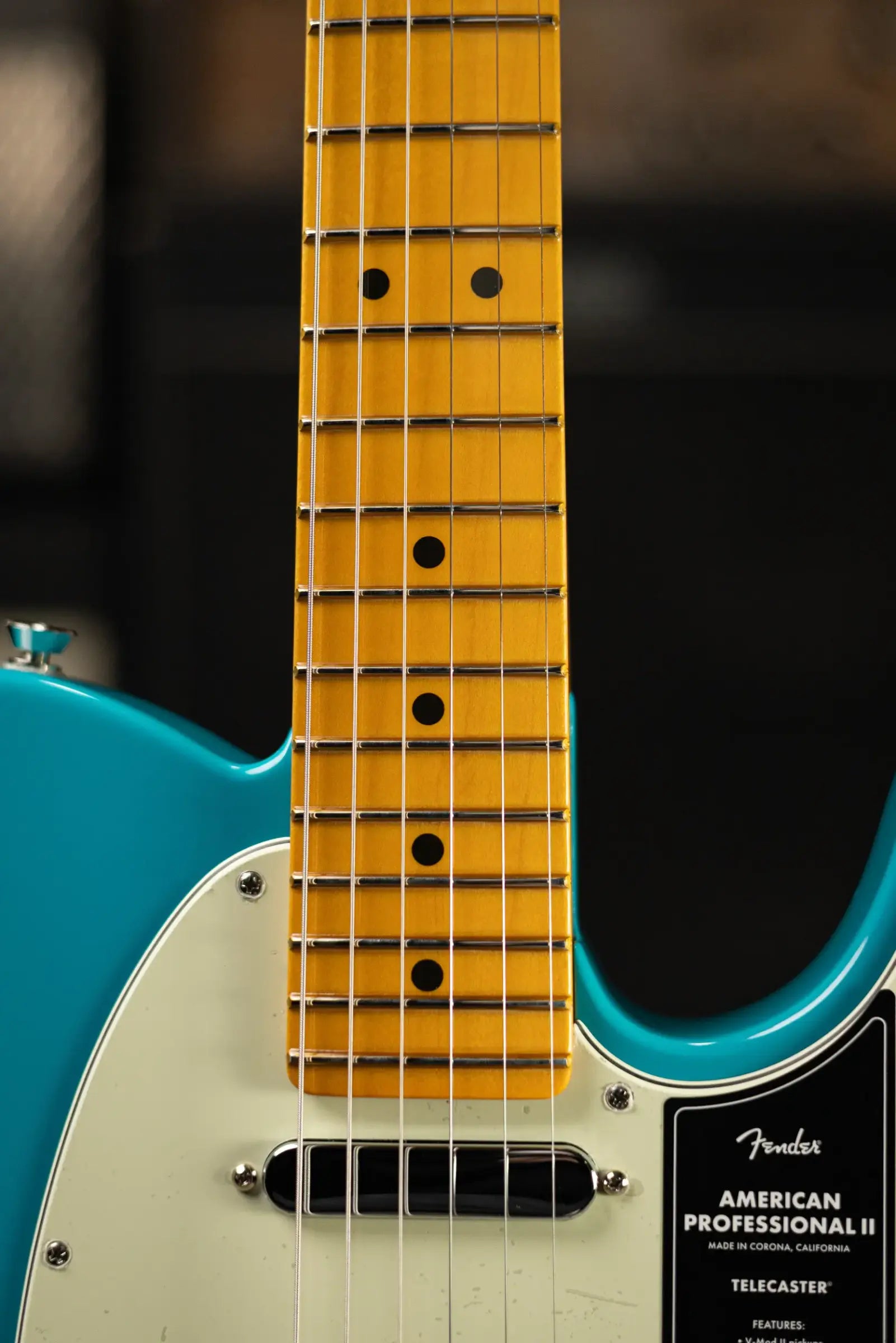 Fender American Professional II Telecaster Electric Guitar - Miami Blue with Hardshell Case