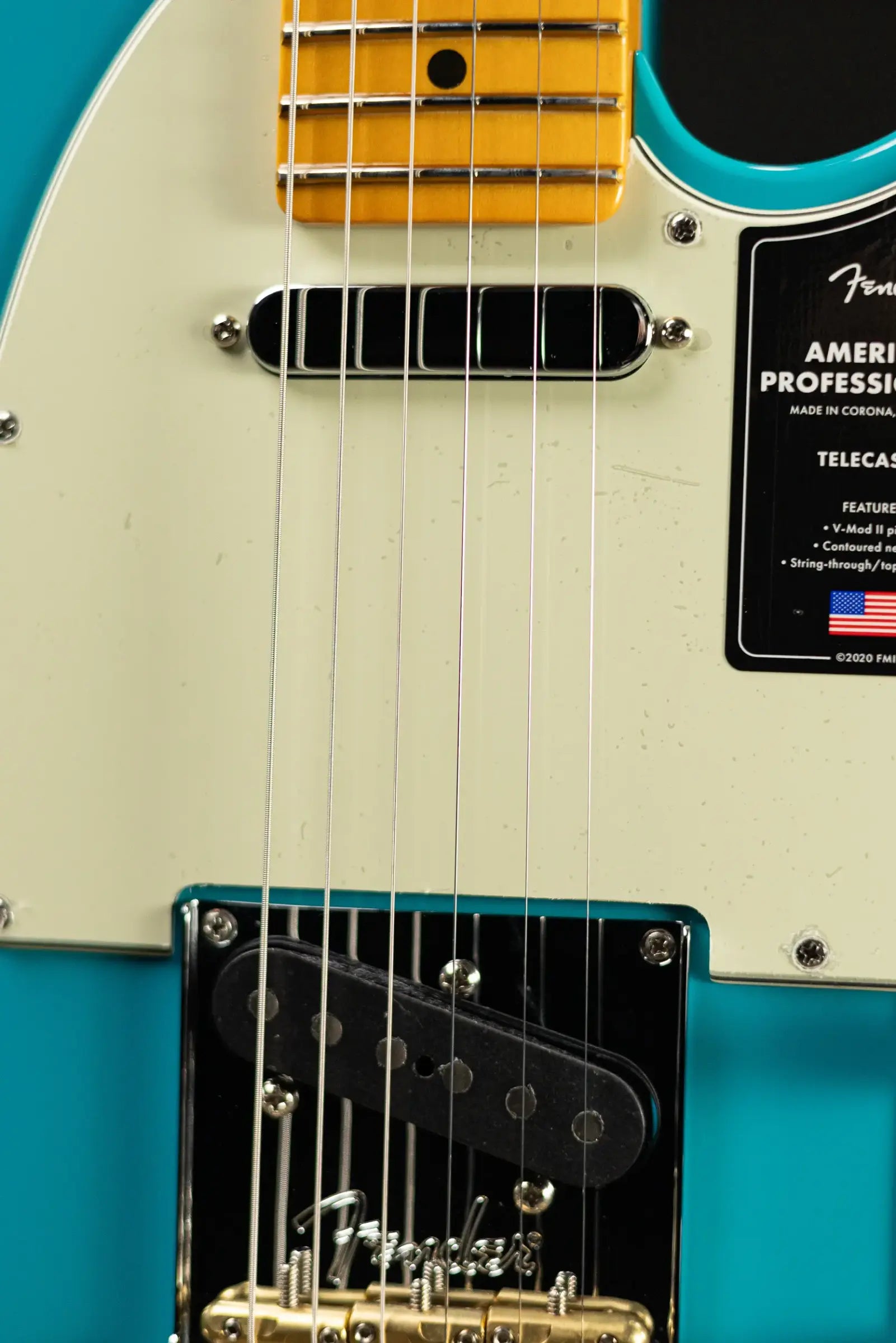 Fender American Professional II Telecaster Electric Guitar - Miami Blue with Hardshell Case