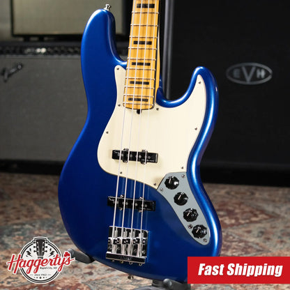 Fender American Ultra Jazz Bass Maple Fingerboard - Cobra Blue with Hard Case - Used