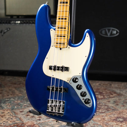 Fender American Ultra Jazz Bass Maple Fingerboard - Cobra Blue with Hard Case - Used