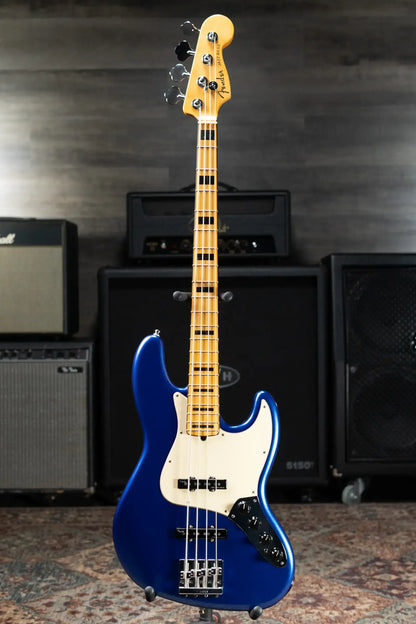 Fender American Ultra Jazz Bass Maple Fingerboard - Cobra Blue with Hard Case - Used