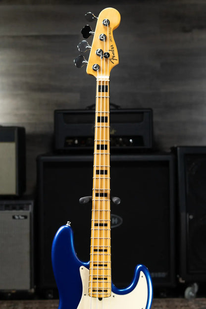 Fender American Ultra Jazz Bass Maple Fingerboard - Cobra Blue with Hard Case - Used