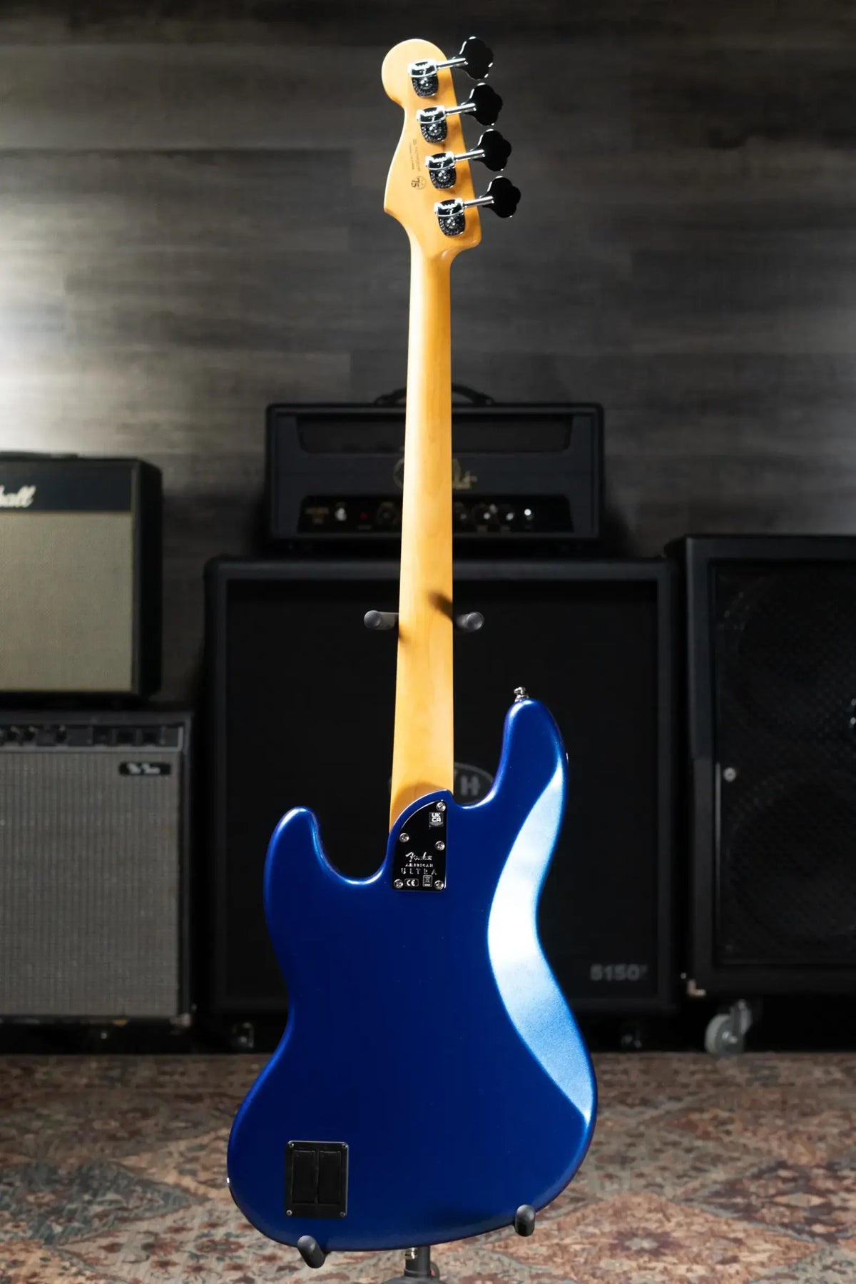 Fender American Ultra Jazz Bass Maple Fingerboard - Cobra Blue with Hard Case - Used